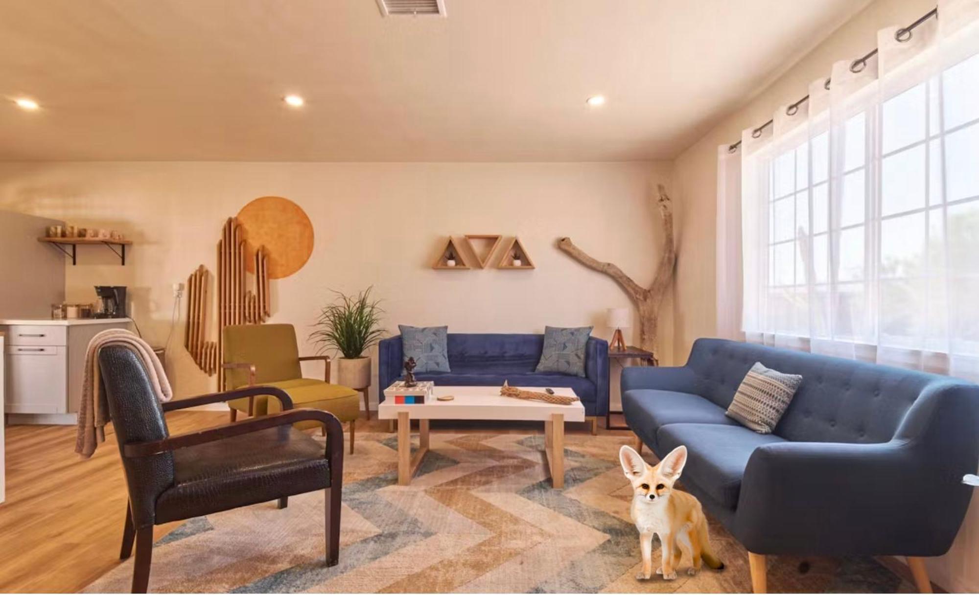 Twin Palms Desert Getaway - Jacuzzi, Fire Pit, Meditation Room & More โจชัวทรี ภายนอก รูปภาพ
